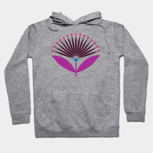 Art deco fan flower in purple Hoodie